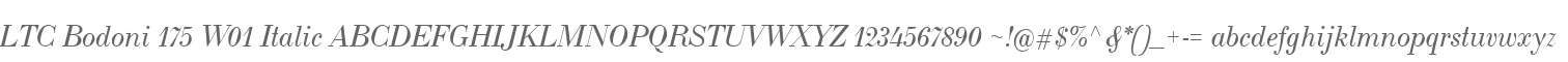 LTC Bodoni 175 W01 Italic