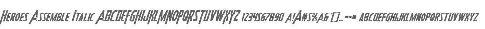Heroes Assemble Italic
