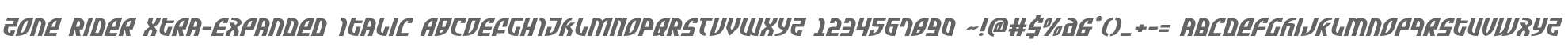 Zone Rider Xtra-Expanded Italic