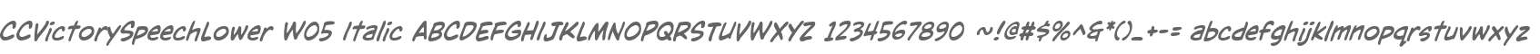 CCVictorySpeechLower W05 Italic