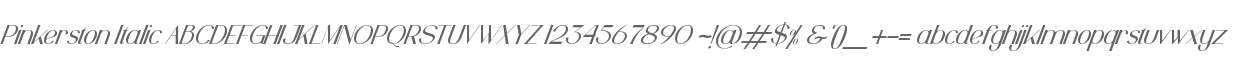 Pinkerston Italic