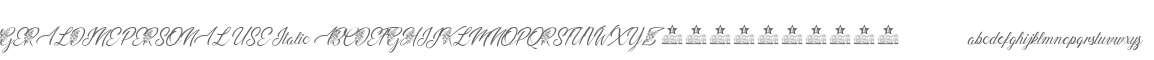 GERALDINE PERSONAL USE Italic