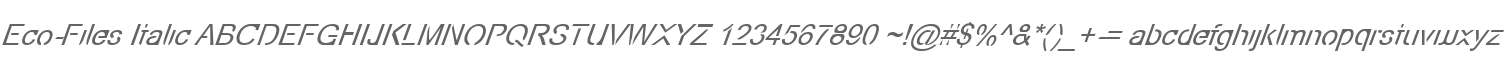 Eco-Files Italic