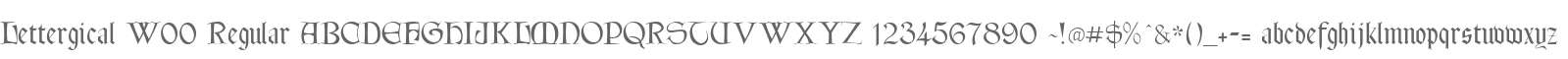 Lettergical W00 Regular