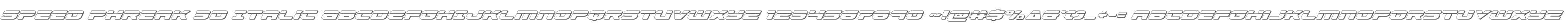 Speed Phreak 3D Italic