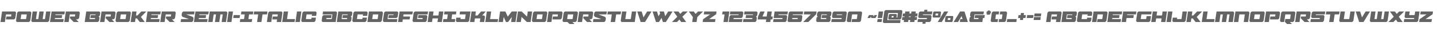 Power Broker Semi-Italic