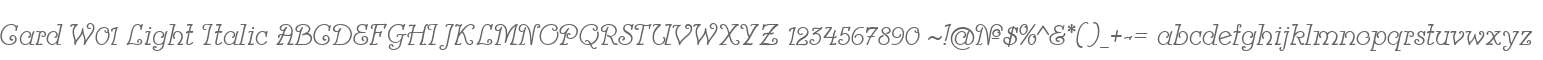Card W01 Light Italic