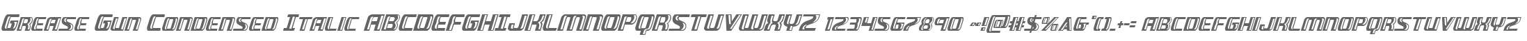 Grease Gun Condensed Italic