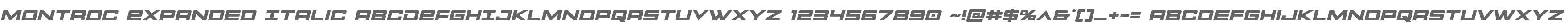 Montroc Expanded Italic