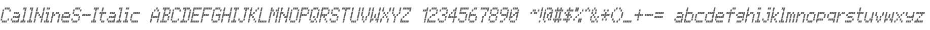 CallNineS-Italic
