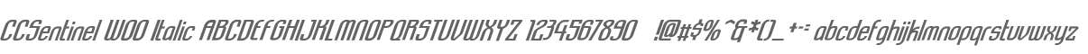 CCSentinel W00 Italic