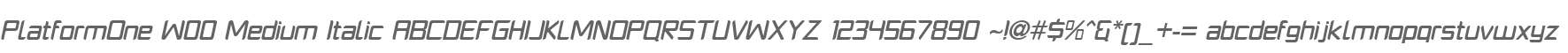 PlatformOne W00 Medium Italic