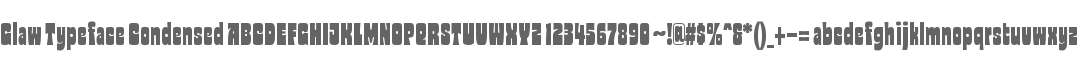 Glaw Typeface Condensed