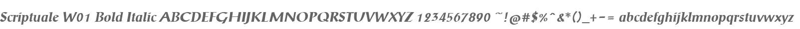 Scriptuale W01 Bold Italic