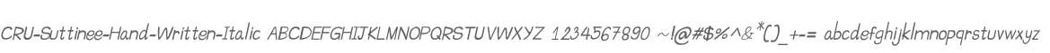CRU-Suttinee-Hand-Written-Italic