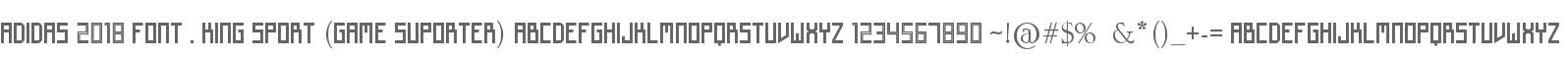Adidas 2018 font . King sport (Game Suporter)