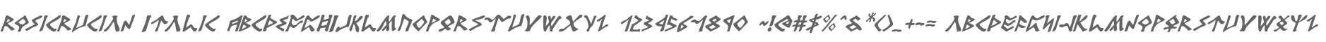 Rosicrucian Italic