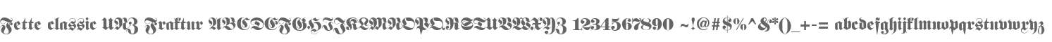Fette classic UNZ Fraktur