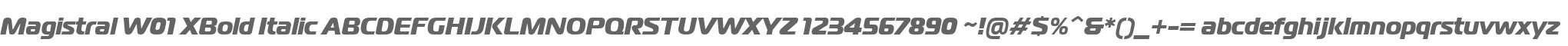 Magistral W01 XBold Italic