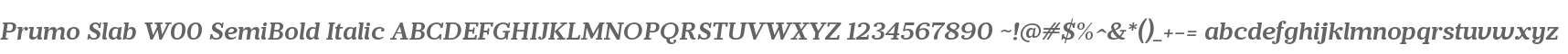 Prumo Slab W00 SemiBold Italic