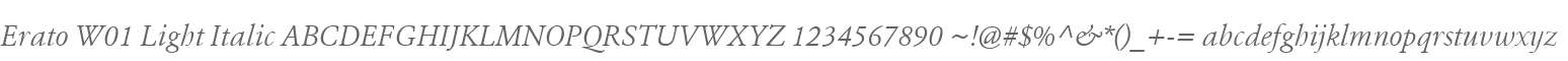 Erato W01 Light Italic