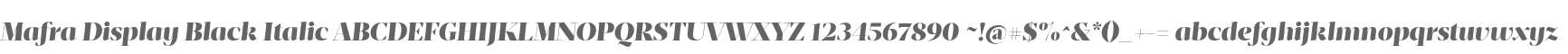 Mafra Display Black Italic