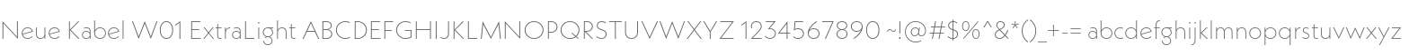Neue Kabel W01 ExtraLight