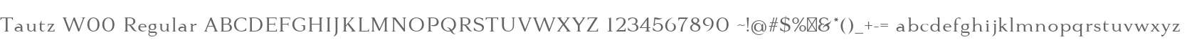 Tautz W00 Regular