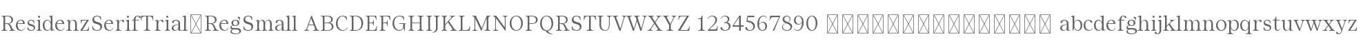 Residenz Serif Trial Regular Small