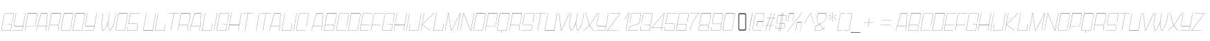 Gyparody W05 UltraLight Italic