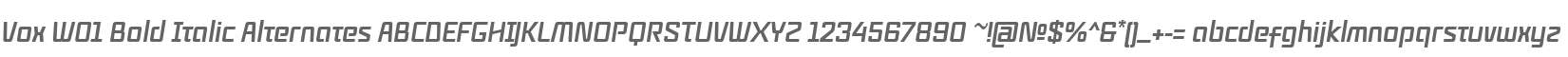 Vox W01 Bold Italic Alternates