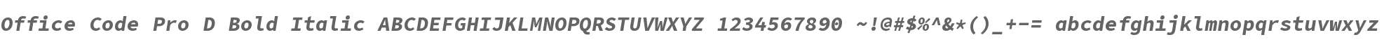 Office Code Pro D Bold Italic