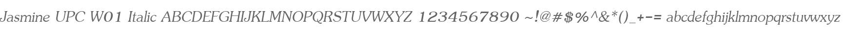 Jasmine UPC W01 Italic