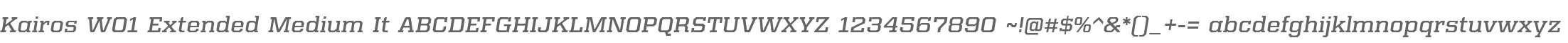 Kairos W01 Extended Medium It