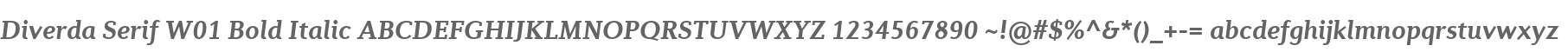 Diverda Serif W01 Bold Italic