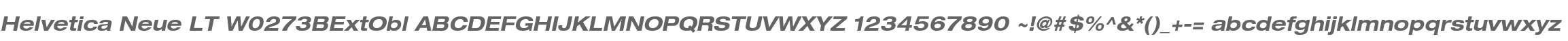 Helvetica Neue LT W0273BExtObl