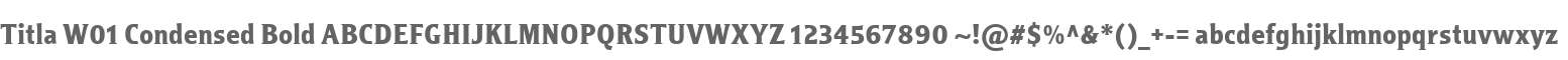 Titla W01 Condensed Bold
