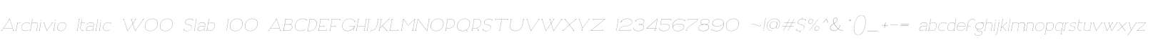 Archivio Italic W00 Slab 100