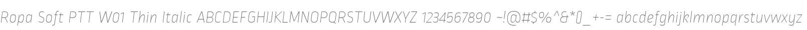 Ropa Soft PTT W01 Thin Italic