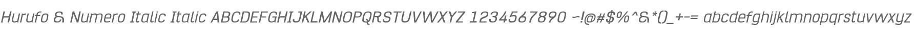 Hurufo & Numero Italic Italic