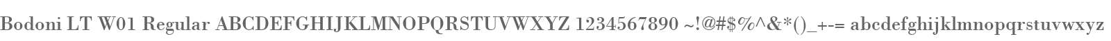 Bodoni LT W01 Regular