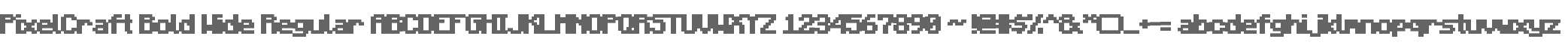 PixelCraft Bold Wide