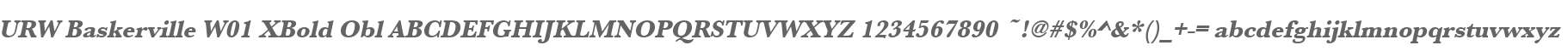 URW Baskerville W01 XBold Obl