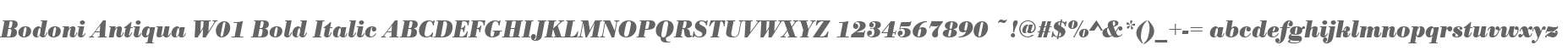 Bodoni Antiqua W01 Bold Italic