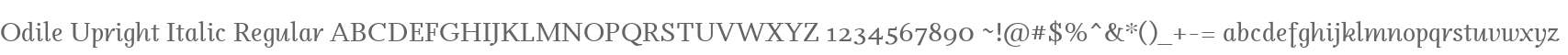 Odile Upright Italic Regular