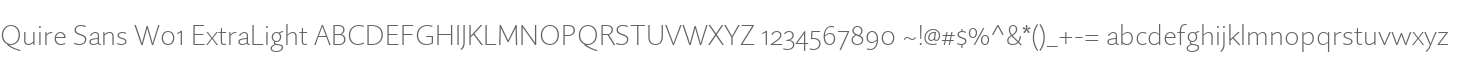 Quire Sans W01 ExtraLight