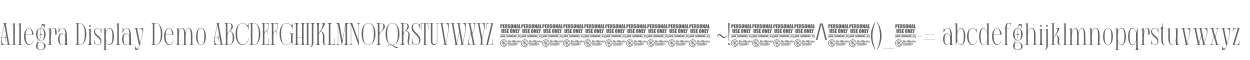 Allegra Display Demo