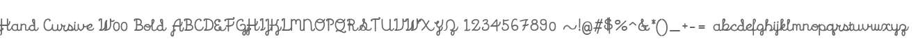 Hand Cursive W00 Bold