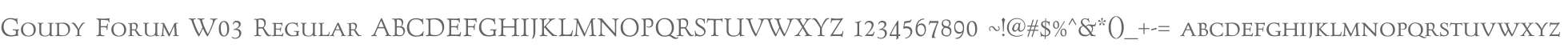 Goudy Forum W03 Regular