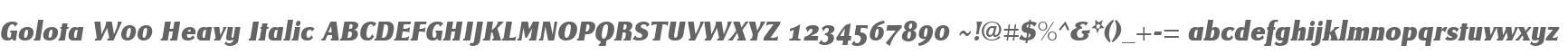 Golota W00 Heavy Italic